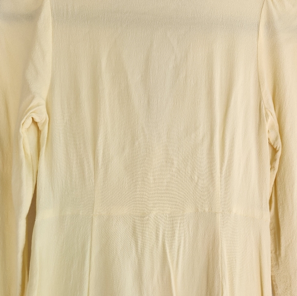 Wilfred Aritzia Yellow Midi Button Down Long Sleeve Dress - Pale Yellow - Picture 9 of 12